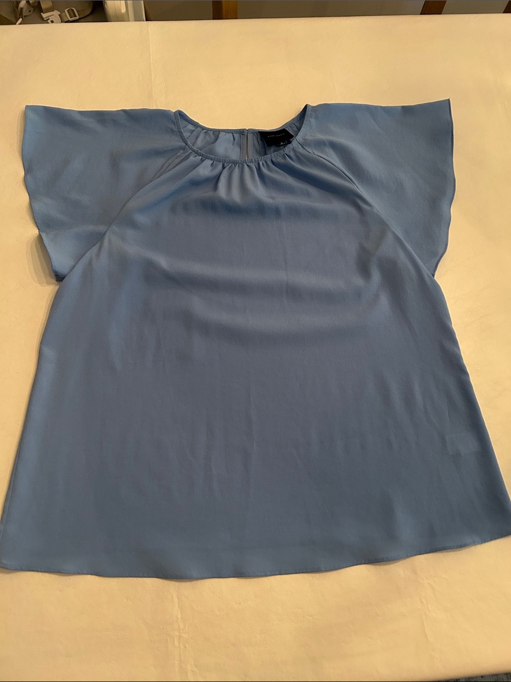 Alex Marie Powder Blue Short Sleeve Blouse
